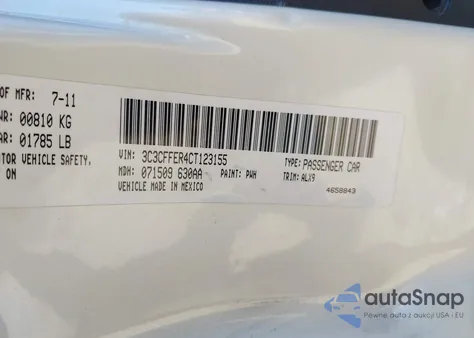 2012 Fiat 500C Lounge from USA, damaged, VIN 3C3CFFER4CT123155